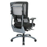 Vertical Grey Mesh Back Chair with Titanium Base